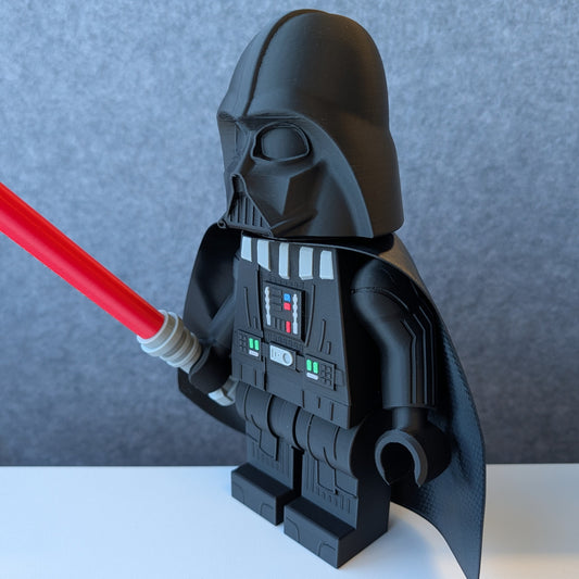 Big Bricks Darth Vader | 3D Printed | Art Decor - 9in Tall