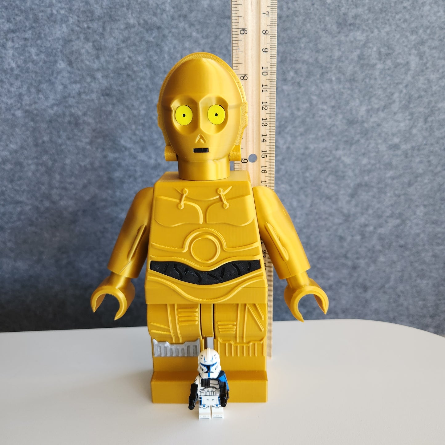 Big Bricks C-3PO | 3D Printed | Art Decor - 8.5in Tall