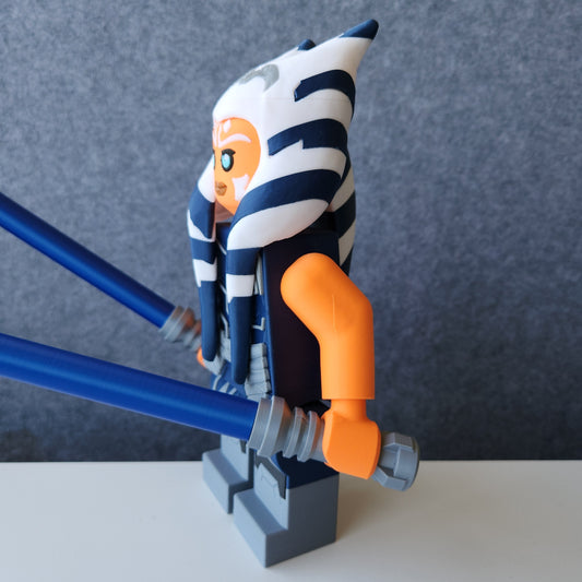 Big Bricks Ahsoka Tano | 3D Printed | Art Decor - 9in tall