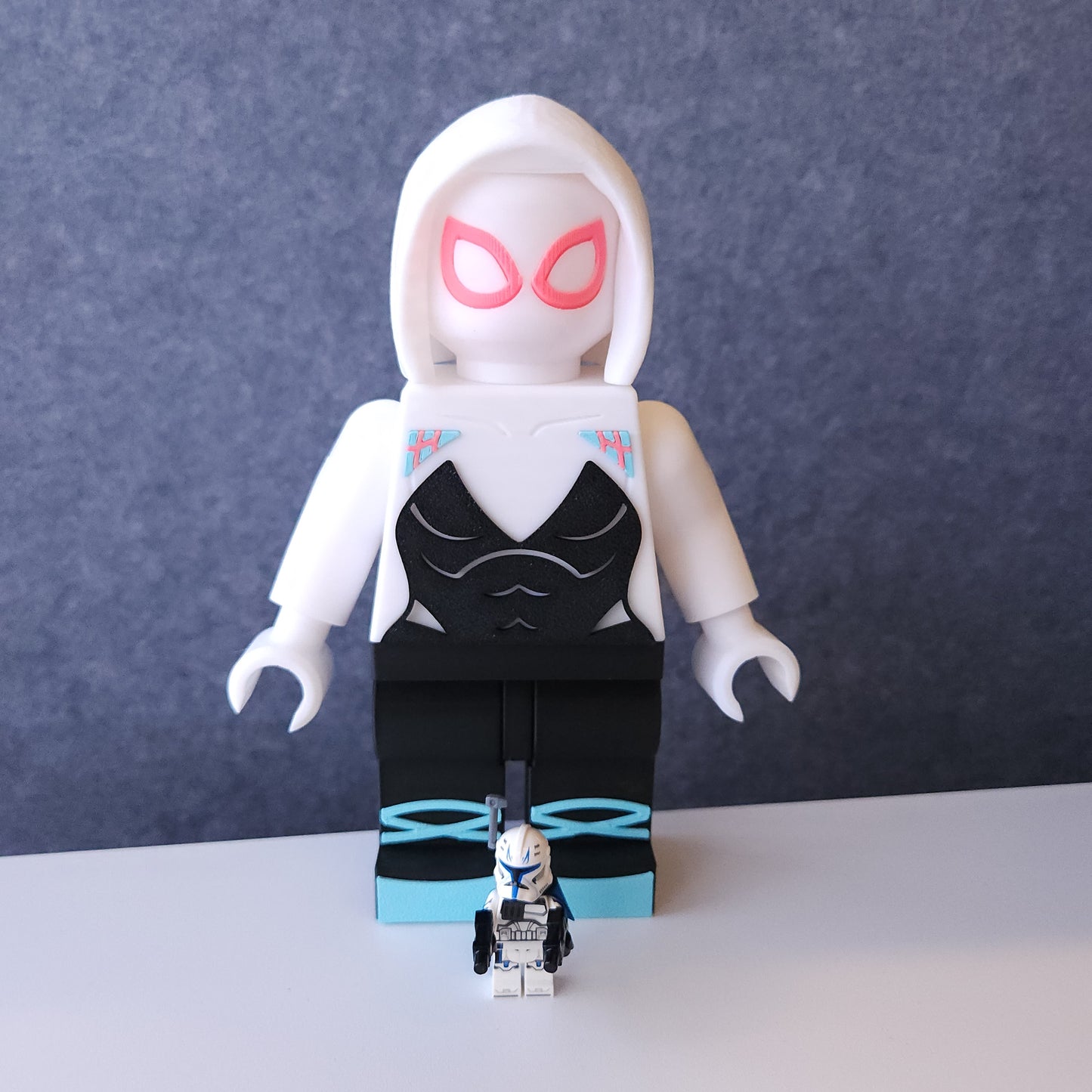 Big Bricks Spider Gwen | 3D Printed | Art Decor - 8.25in Tall