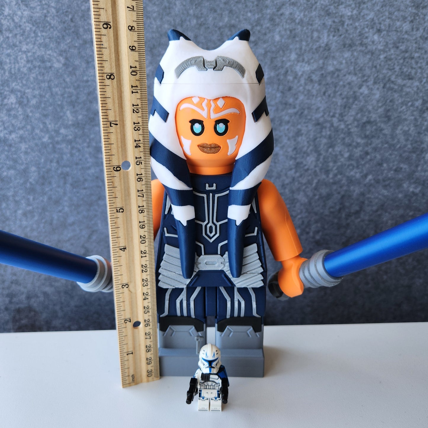 Big Bricks Ahsoka Tano | 3D Printed | Art Decor - 9in tall