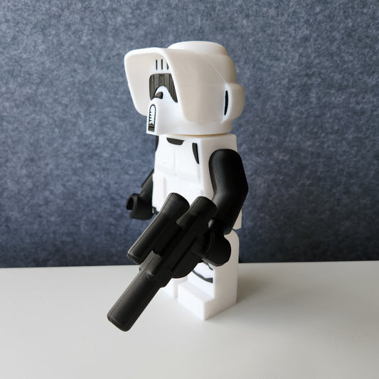 Big Bricks Scout Trooper | 3D Printed | Art Decor - 8.5in tall