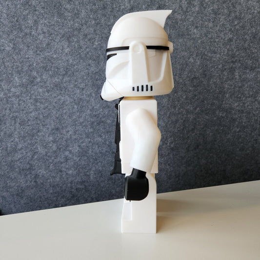 Big Bricks Clone Trooper Phase 1 | 3D Printed | Art Decor - 9in tall
