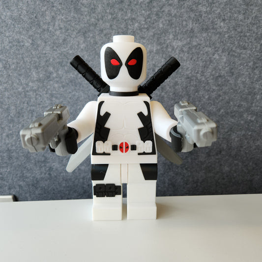 Big Bricks Deadpool | 3D Printed | Art Decor - 8.25 in Tall