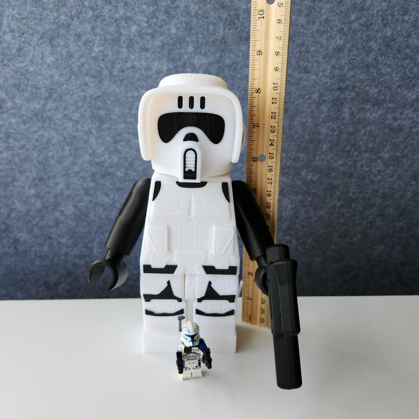 Big Bricks Scout Trooper | 3D Printed | Art Decor - 8.5in tall