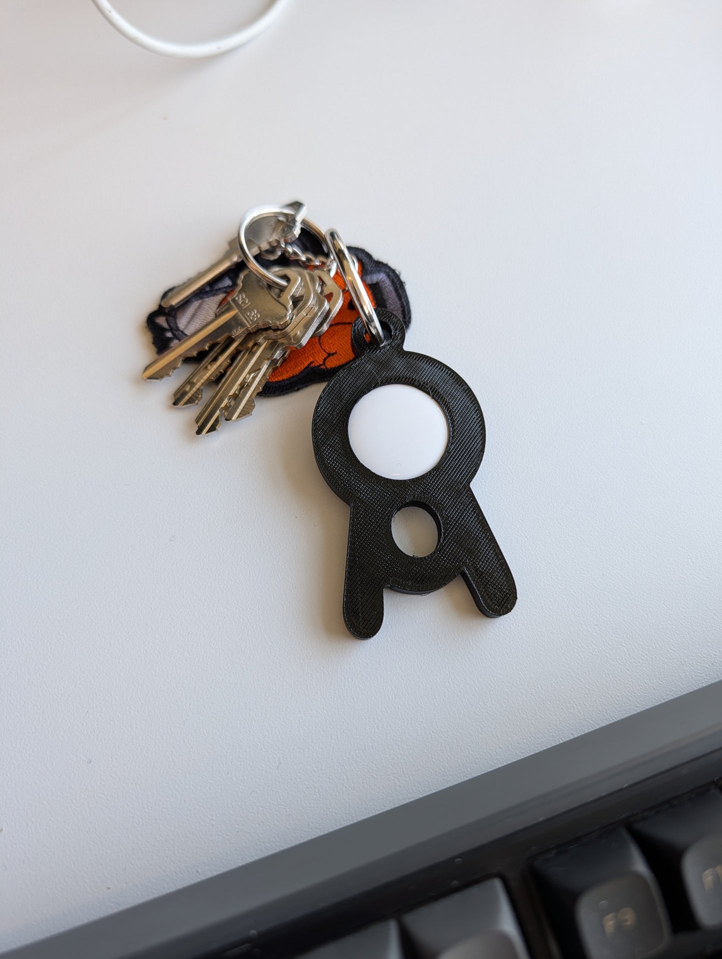 3D Printed Pokemon Unown Airtag Holder with Key Ring - Flexible Plastic - made to order