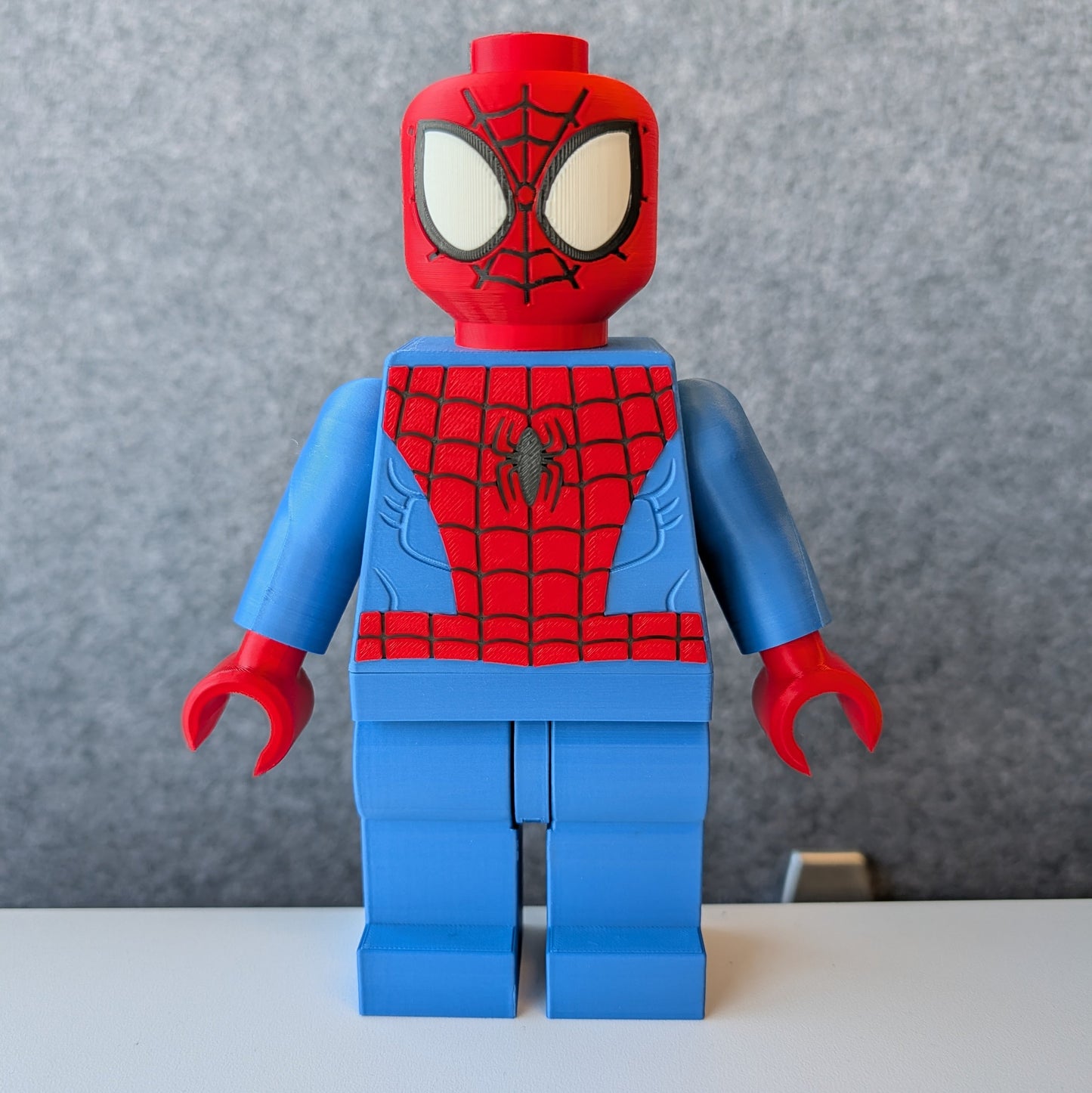 Big Bricks Spider Man | 3D Printed | Art Decor - 8in Tall