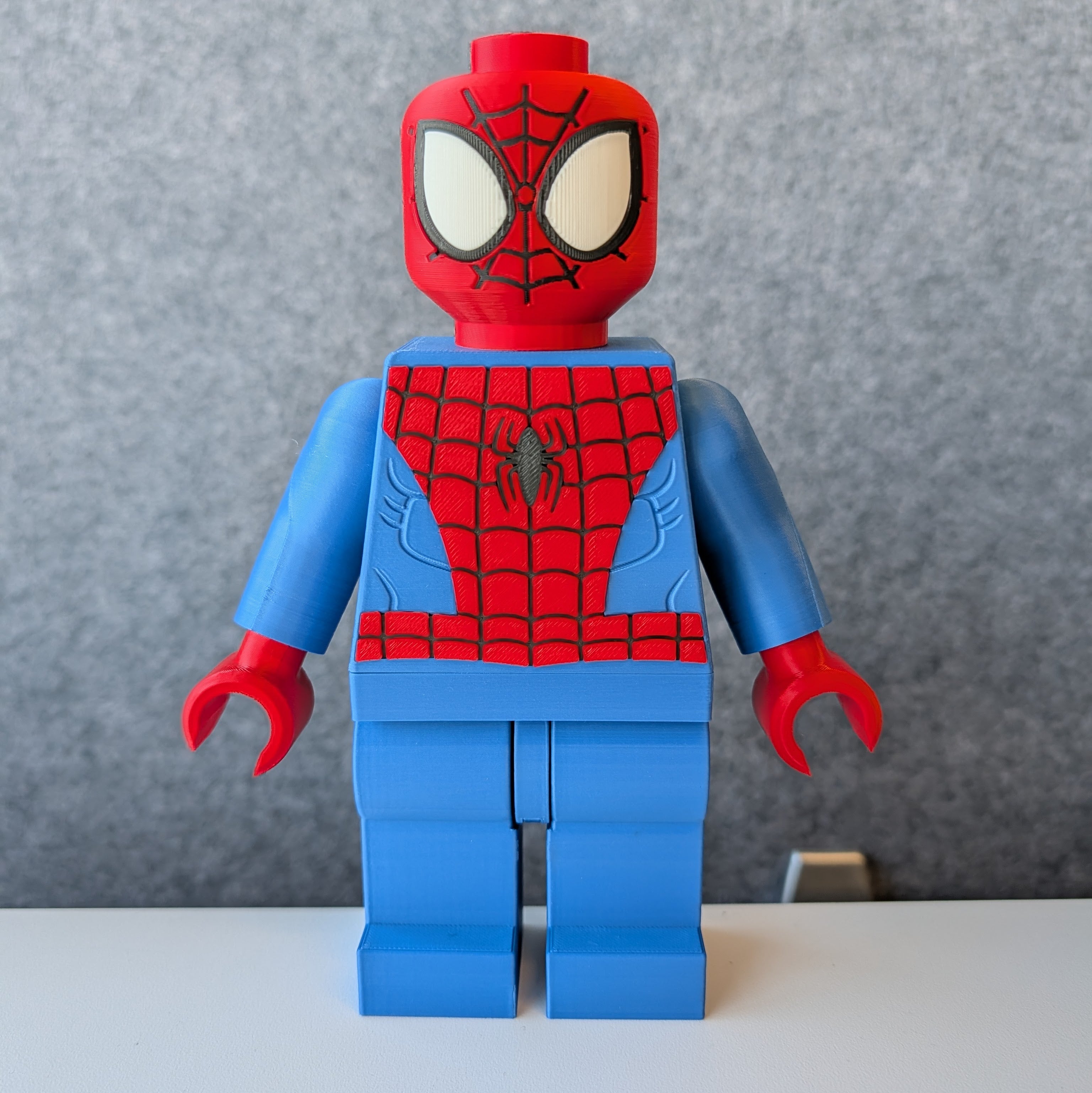 Big Bricks Spider Man | 3D Printed | Art Decor - 8in Tall