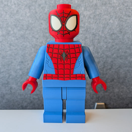 Big Bricks Spider Man | 3D Printed | Art Decor - 8in Tall