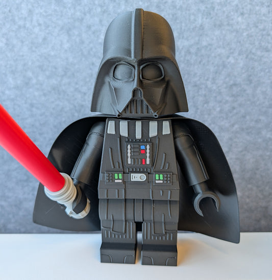 Big Bricks Darth Vader | 3D Printed | Art Decor - 9in Tall