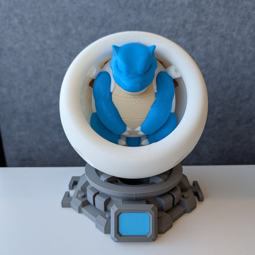 3D Printed Blastoise in the Healing Pod - 3D Printed