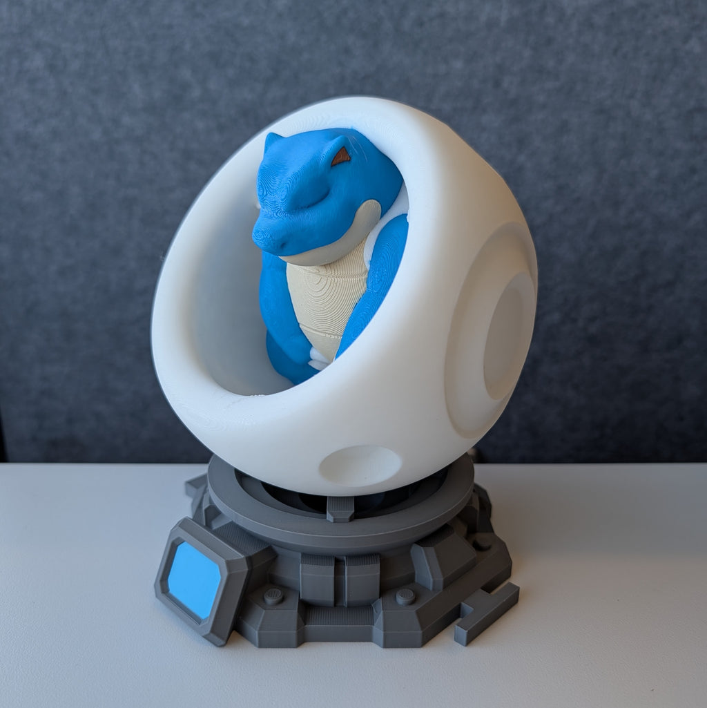 3D Printed Blastoise in the Healing Pod - 3D Printed