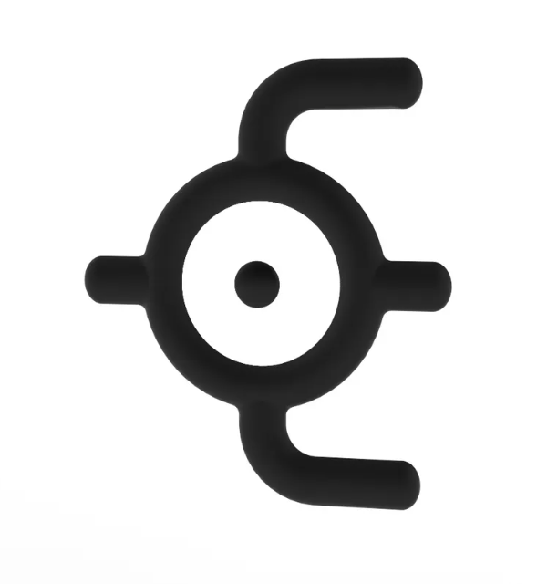 3D Printed Pokemon Unown Airtag Holder with Key Ring - Flexible Plastic - made to order