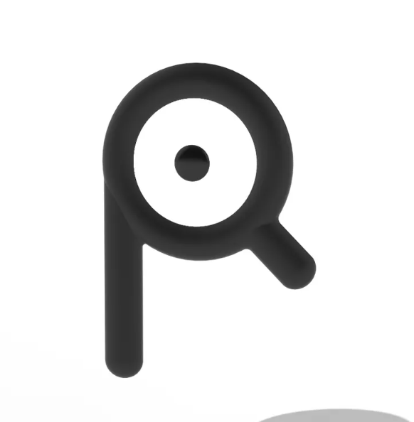 3D Printed Pokemon Unown Airtag Holder with Key Ring - Flexible Plastic - made to order