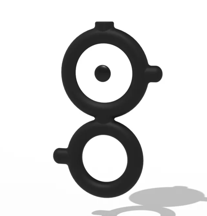 3D Printed Pokemon Unown Airtag Holder with Key Ring - Flexible Plastic - made to order