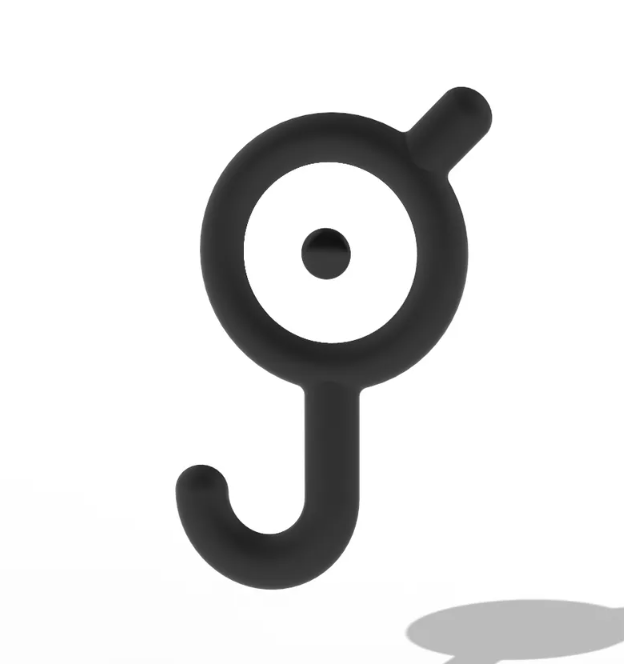 3D Printed Pokemon Unown Airtag Holder with Key Ring - Flexible Plastic - made to order