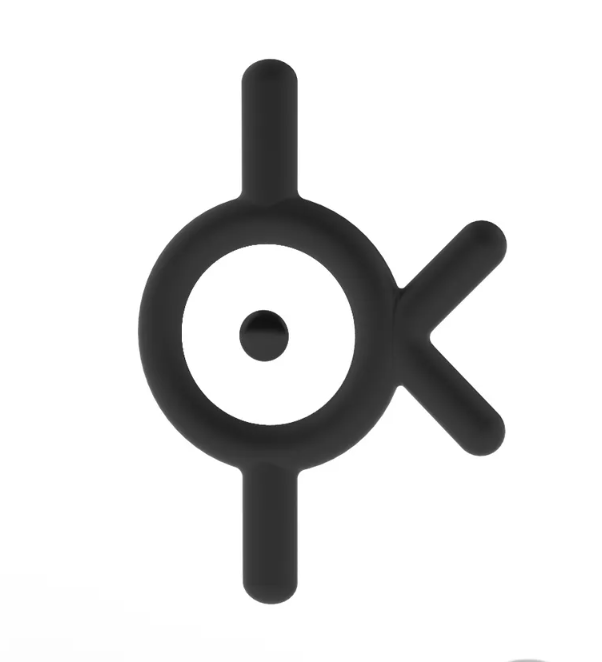 3D Printed Pokemon Unown Airtag Holder with Key Ring - Flexible Plastic - made to order