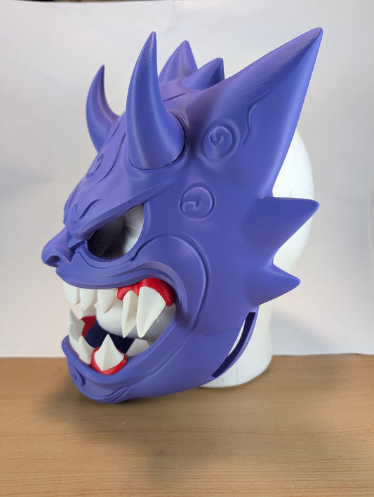 3D Printed Gengar Menpo Mask | Display Piece | Print to Order