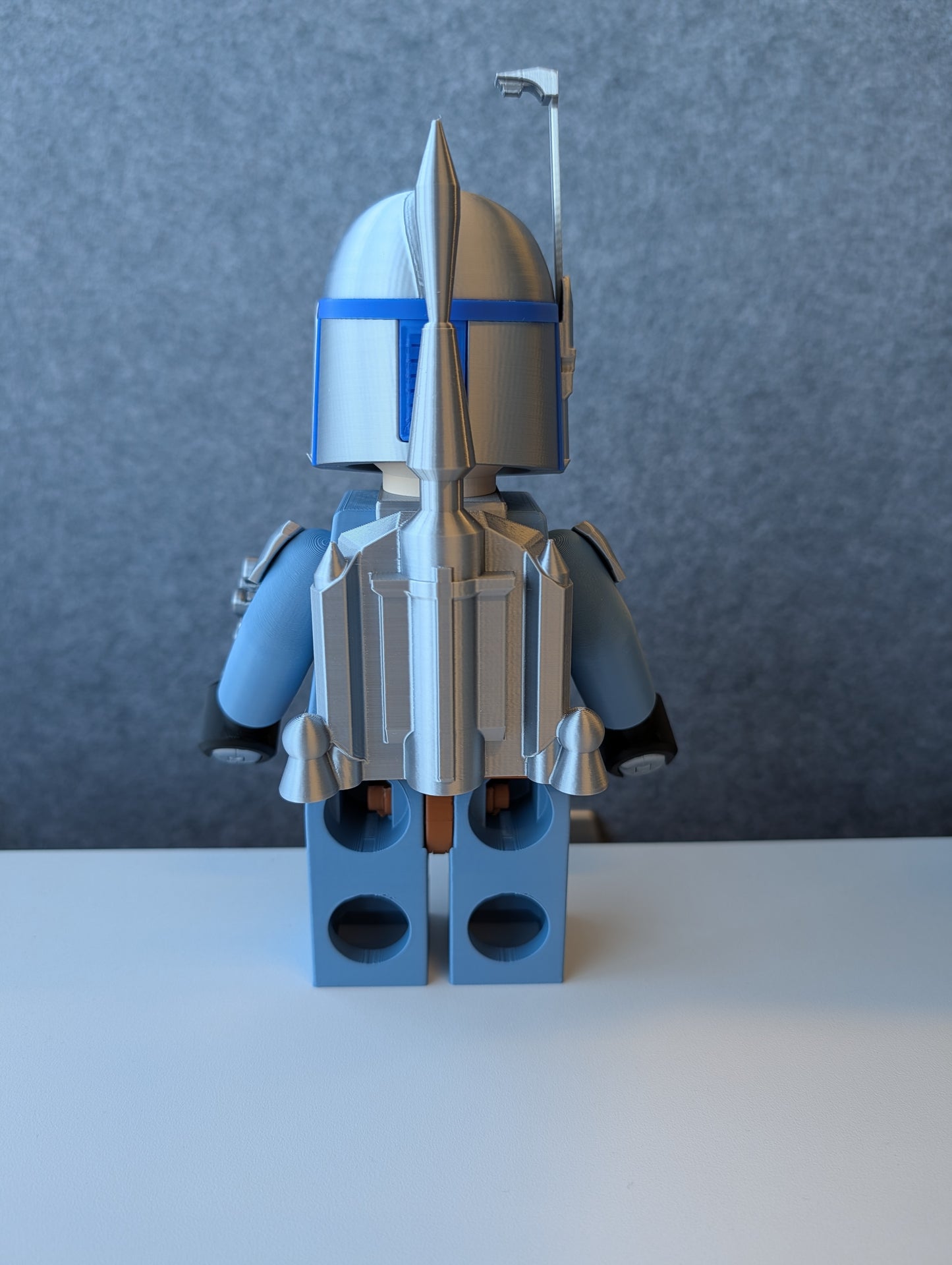 Big Bricks Jango Fett | 3D Printed | Art Decor - 9 in Tall