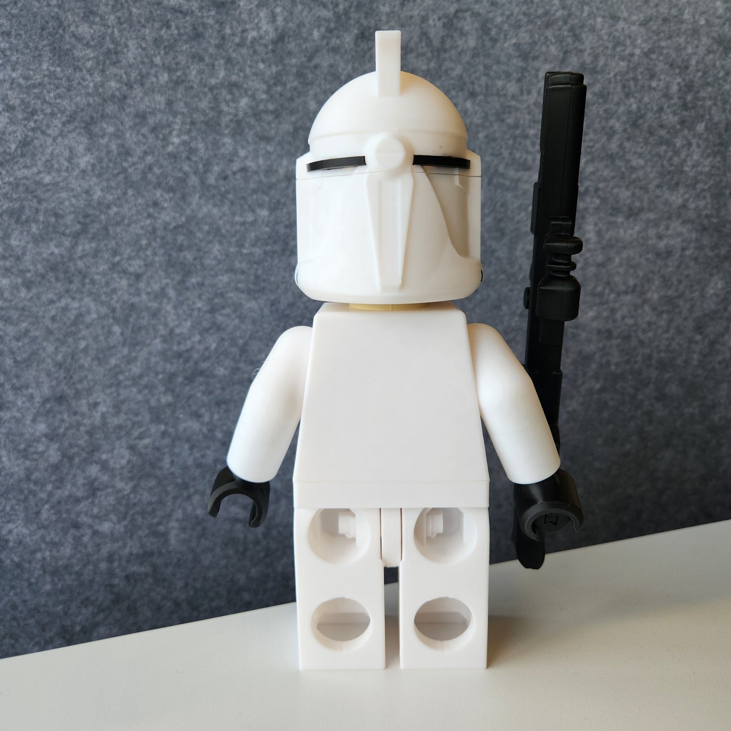 Big Bricks Clone Trooper Phase 1 | 3D Printed | Art Decor - 9in tall