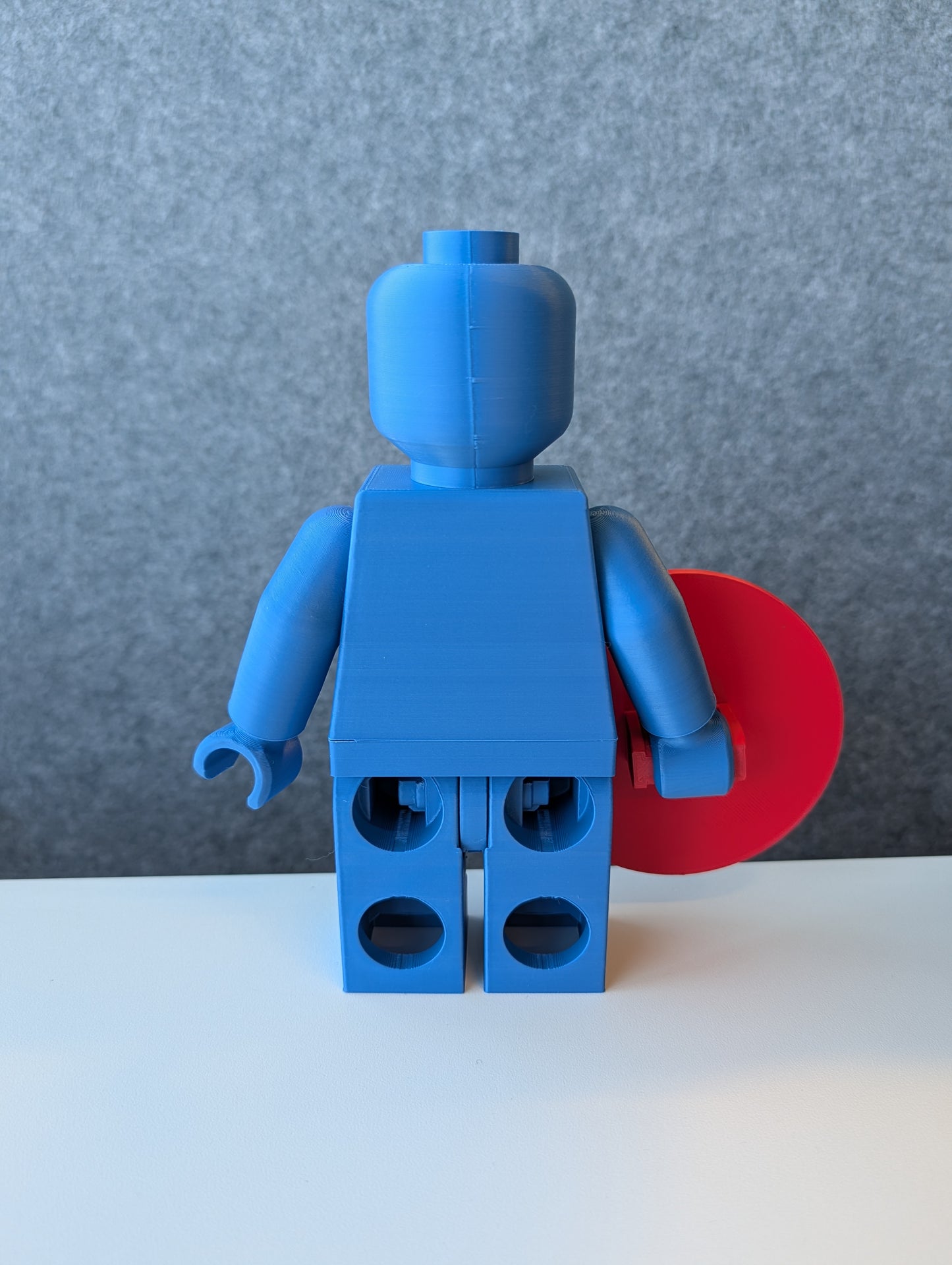Big Bricks Captain America | 3D Printed | Art Decor - 8in Tall