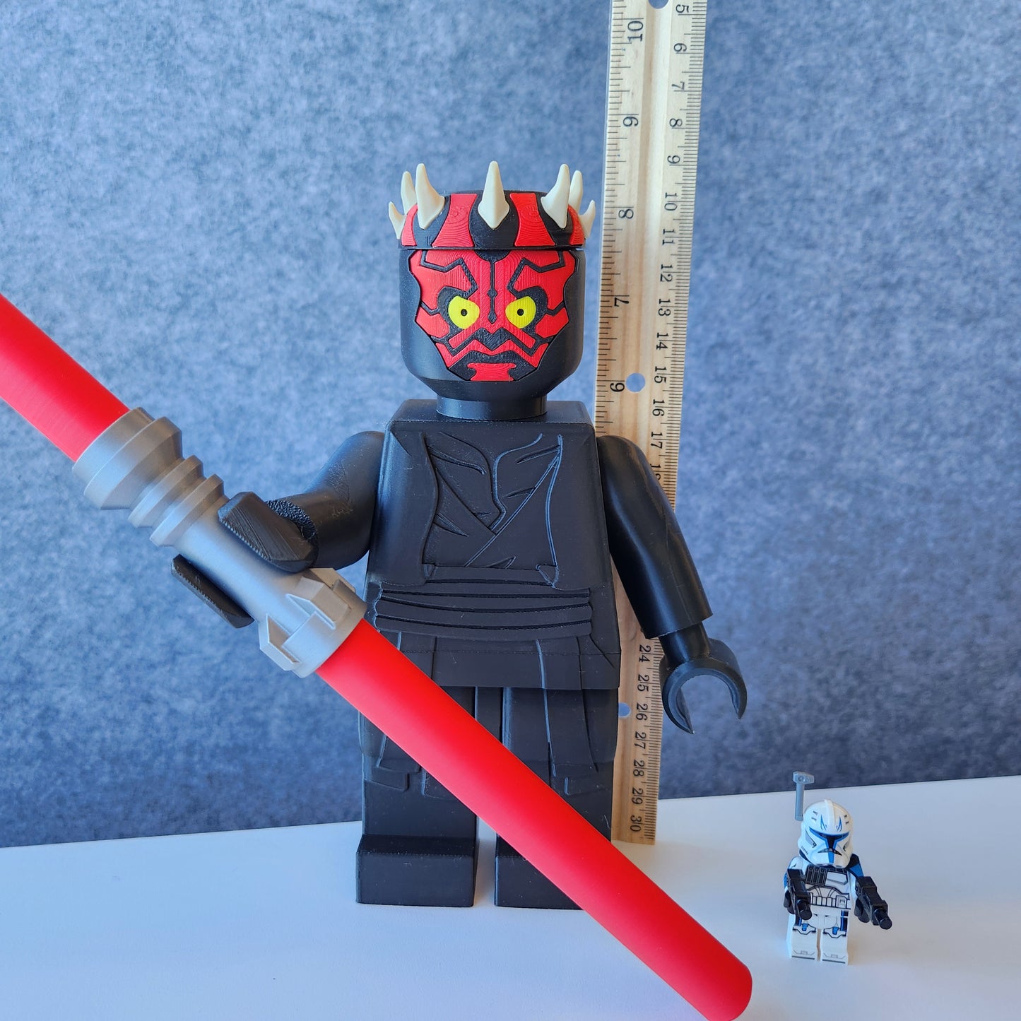 Big Bricks Darth Maul | 3D Printed | Art Decor - 8.5in tall