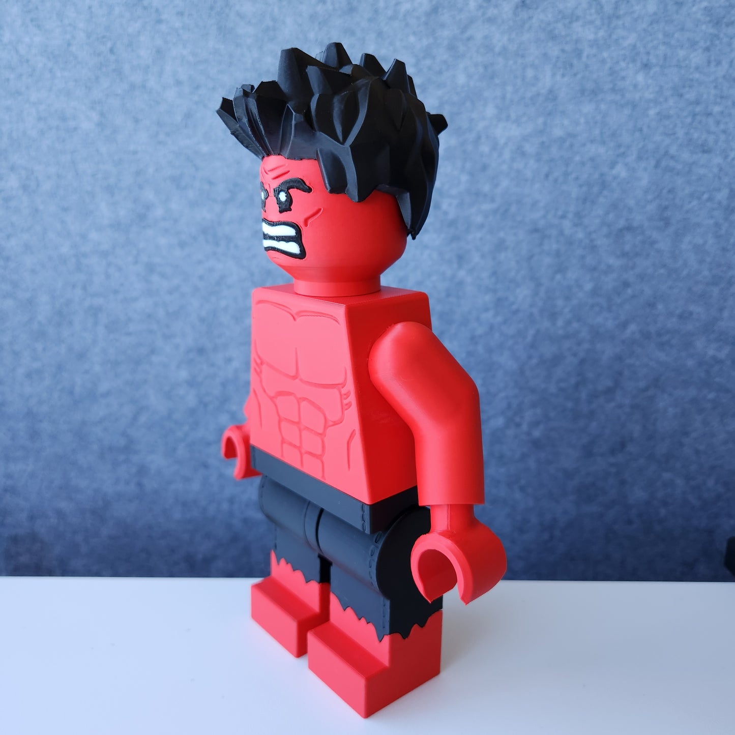 Big Bricks The Incredible Hulk | 3D Printed | Art Decor - 9in Tall
