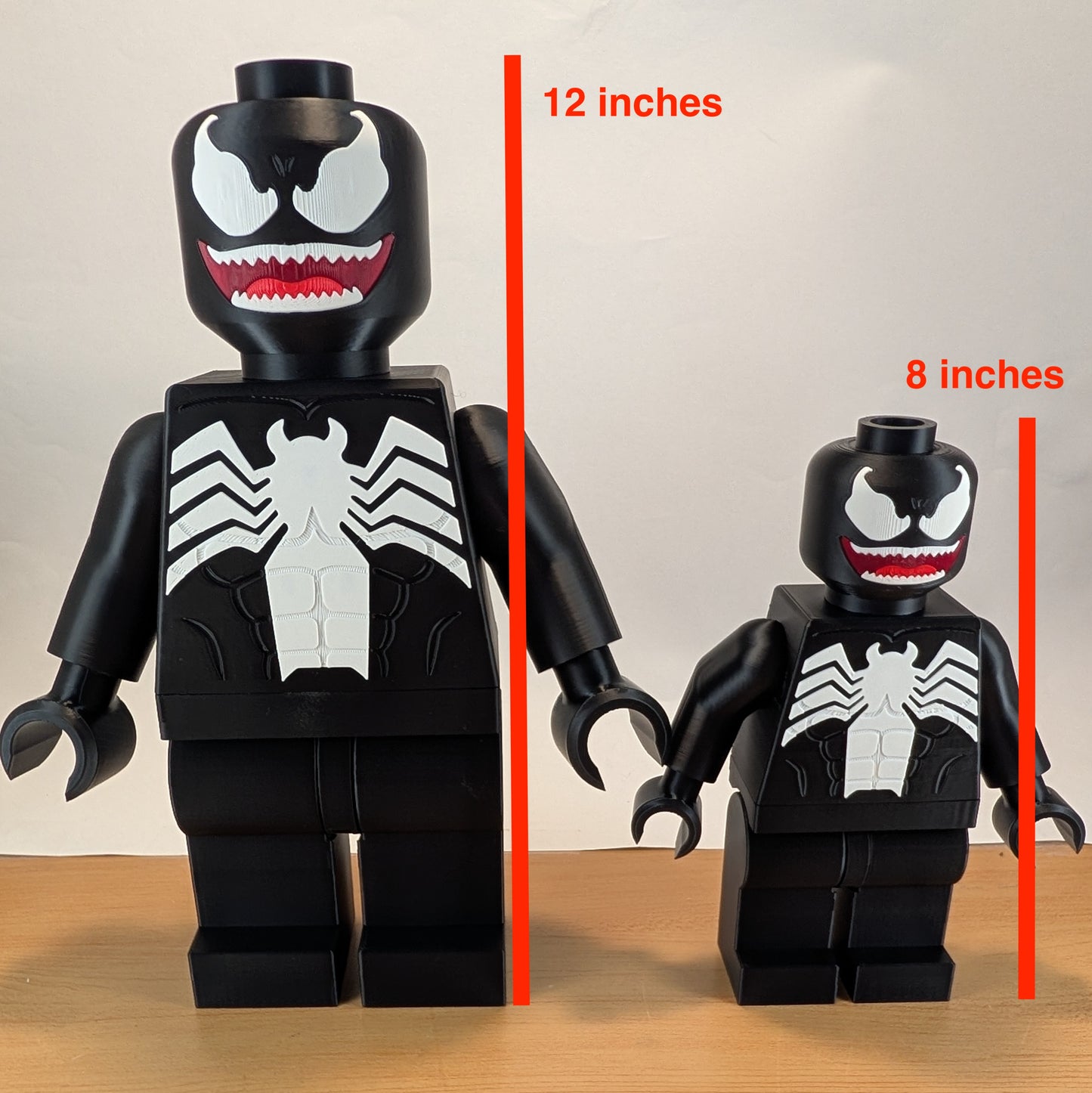 Big Bricks Venom | 3D Printed | Art Decor - 8in & 12in Tall