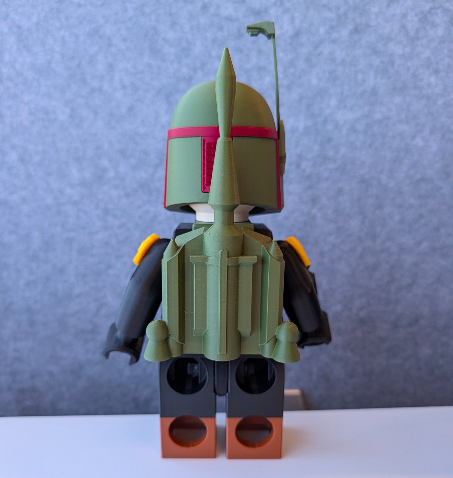 Big Bricks Boba Fett | 3D Printed | Art Decor - 9 in Tall