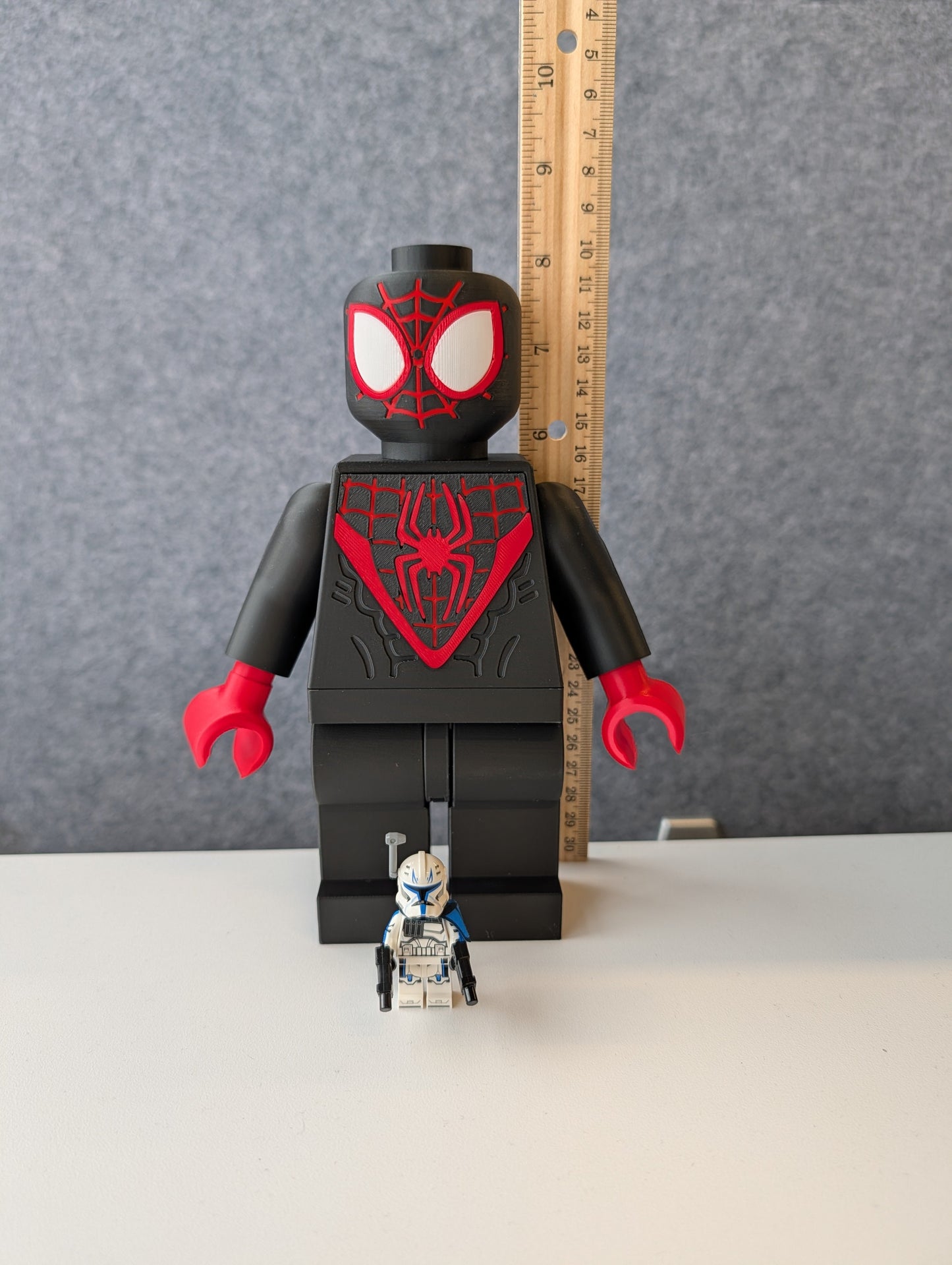 Big Bricks Miles Morales | 3D Printed | Art Decor - 8in Tall
