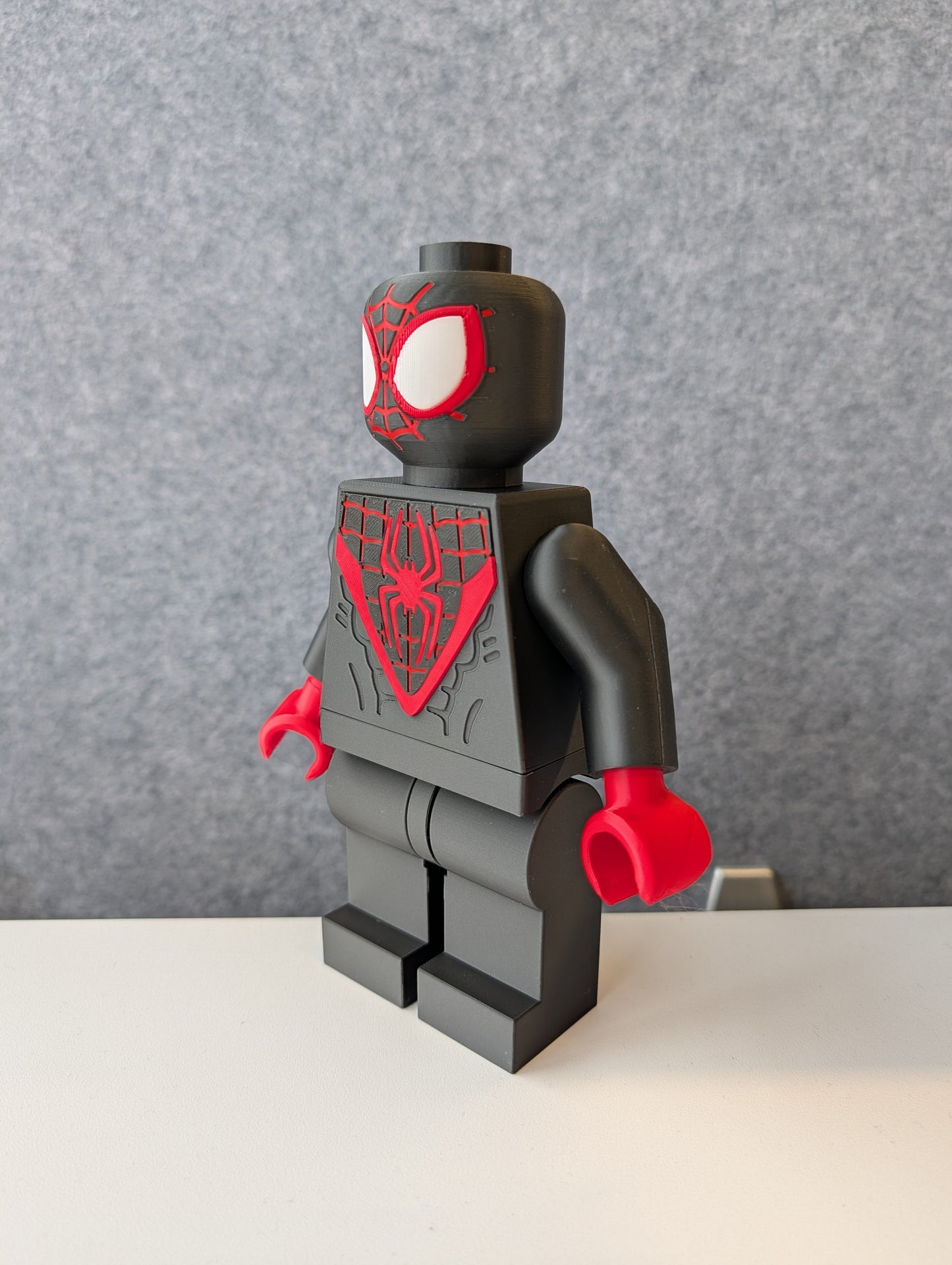 Big Bricks Miles Morales | 3D Printed | Art Decor - 8in Tall