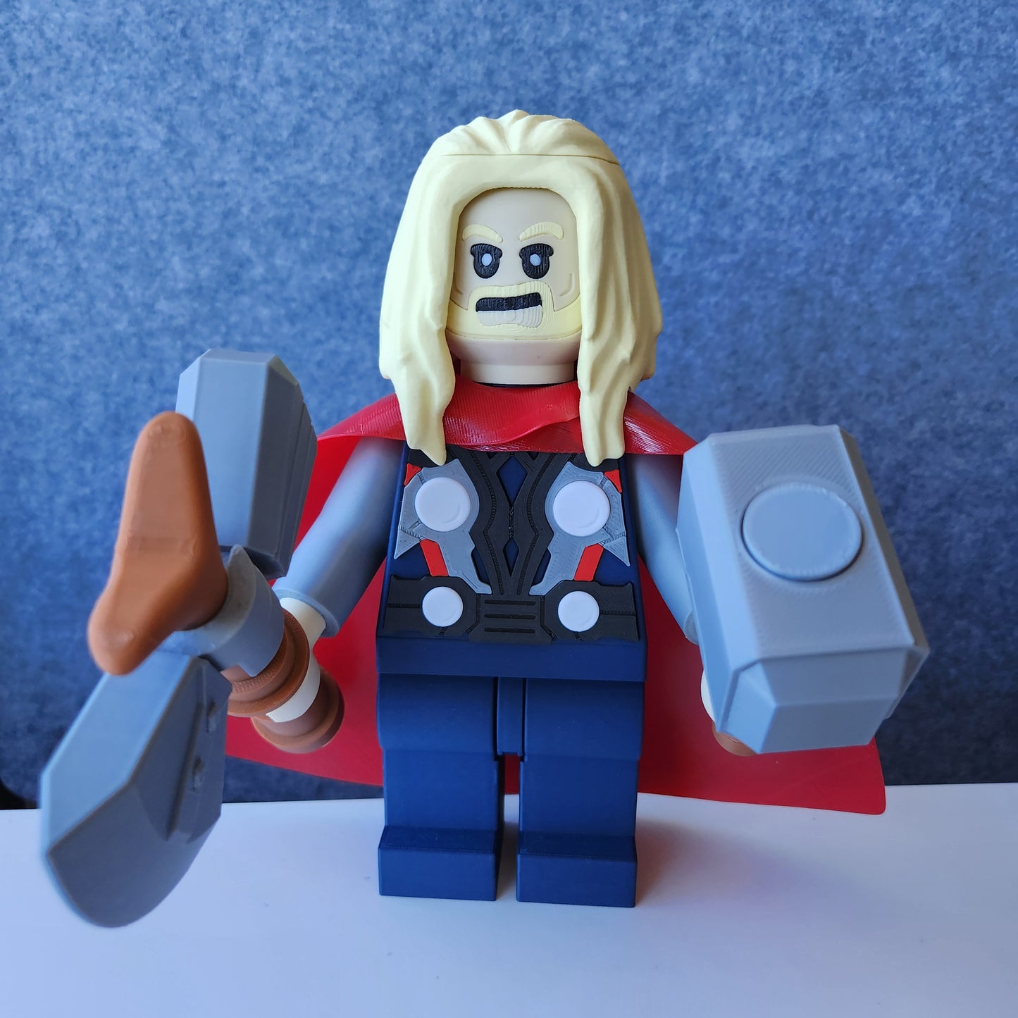 Big Bricks Thor | 3D Printed | Art Decor - 8.5in tall