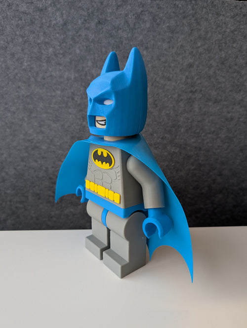 Big Bricks Classic Blue Batman - 3D Printed - Art Decor