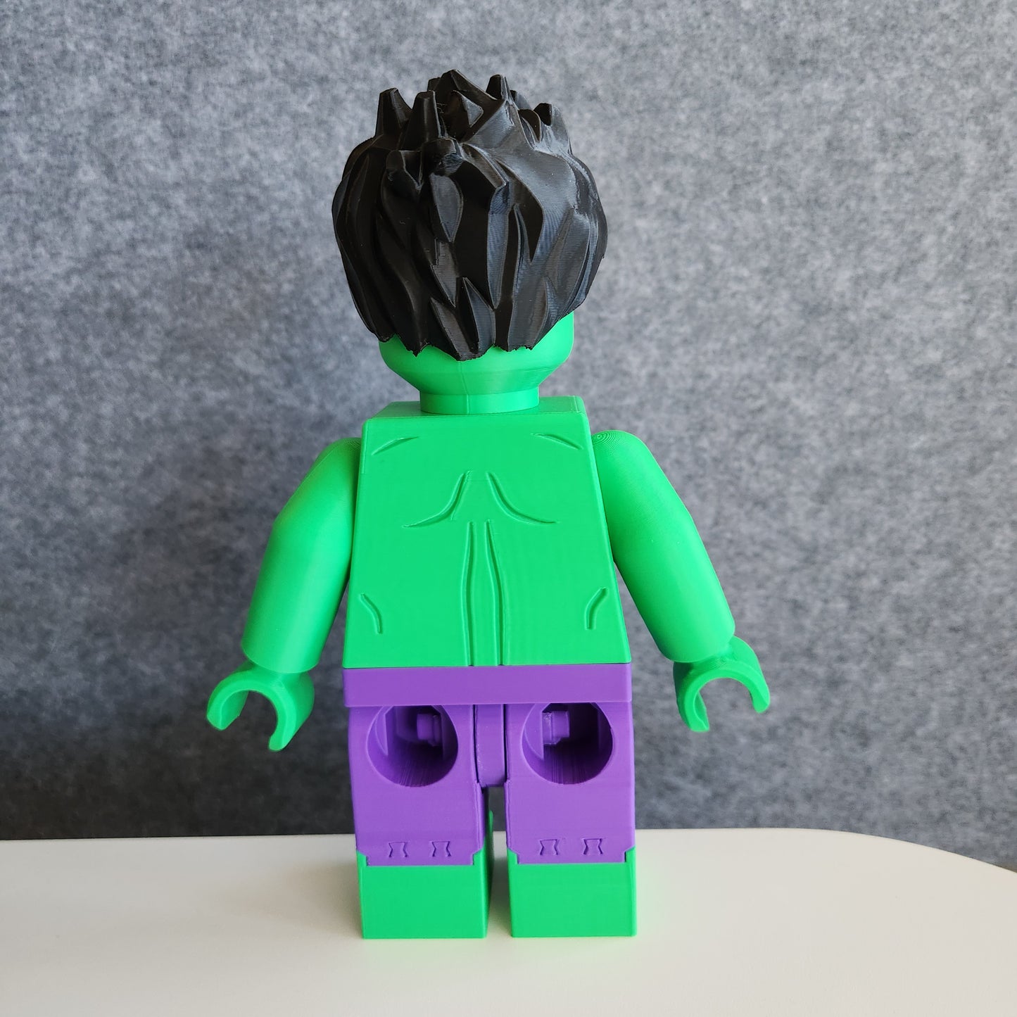 Big Bricks The Incredible Hulk | 3D Printed | Art Decor - 9in Tall