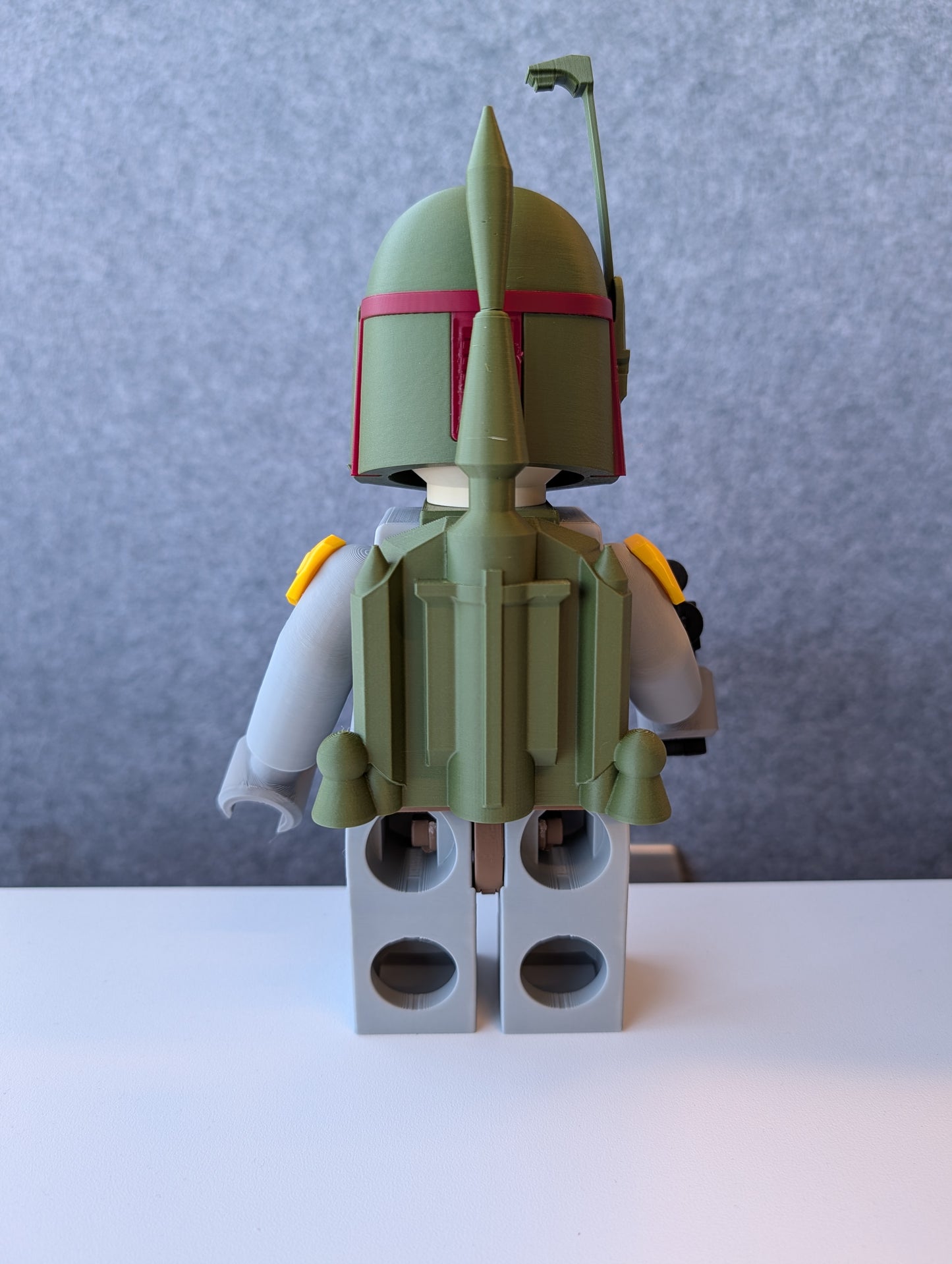 Big Bricks Boba Fett | 3D Printed | Art Decor - 9 in Tall