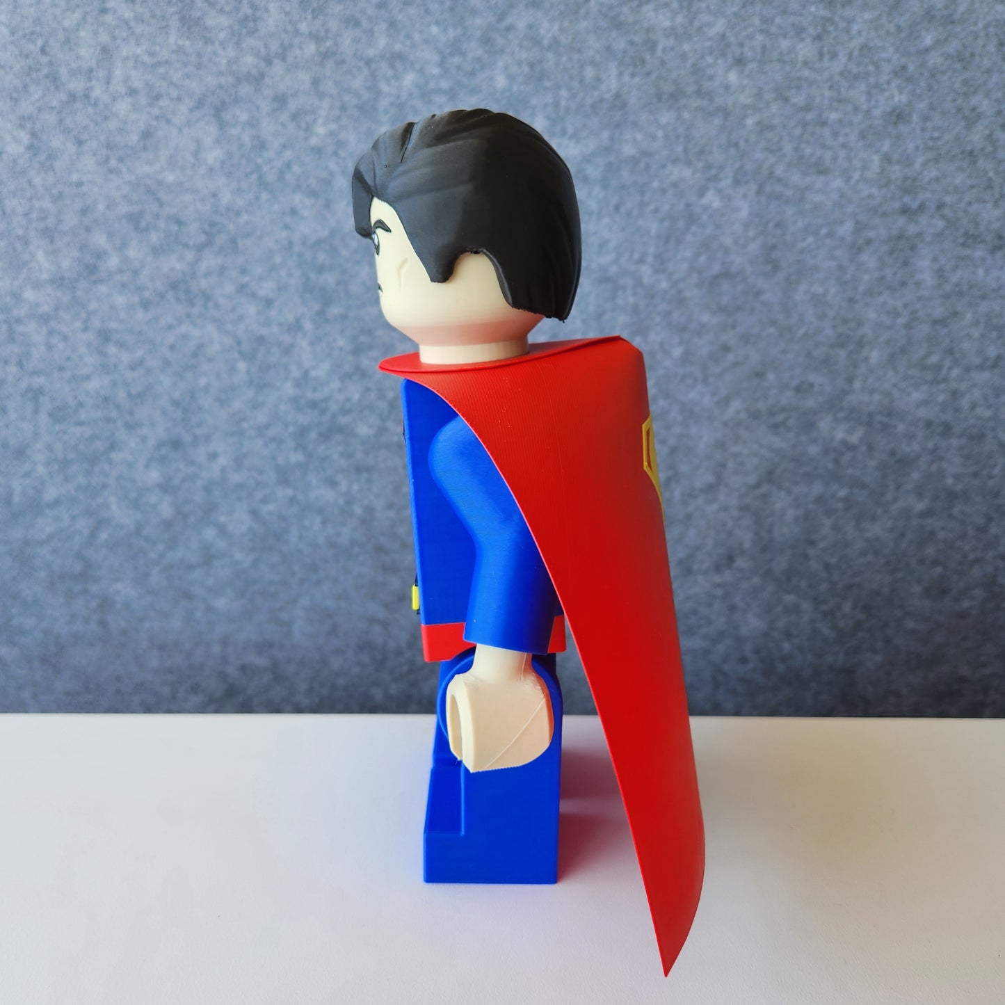 Big Bricks Superman| 3D Printed | Art Decor - 8.25in tall