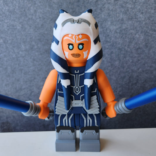 Big Bricks Ahsoka Tano | 3D Printed | Art Decor - 9in tall