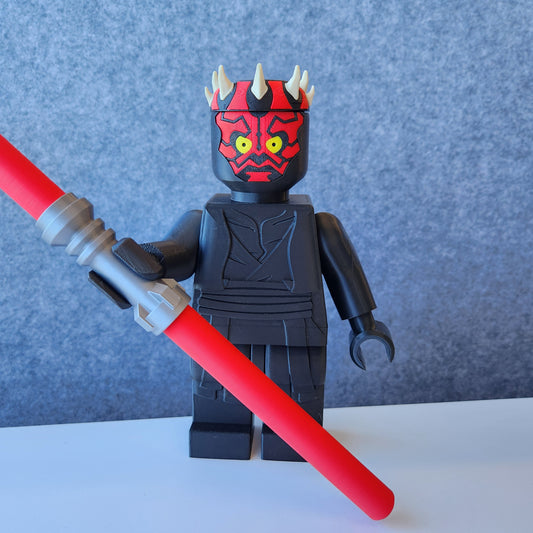 Big Bricks Darth Maul | 3D Printed | Art Decor - 8.5in tall
