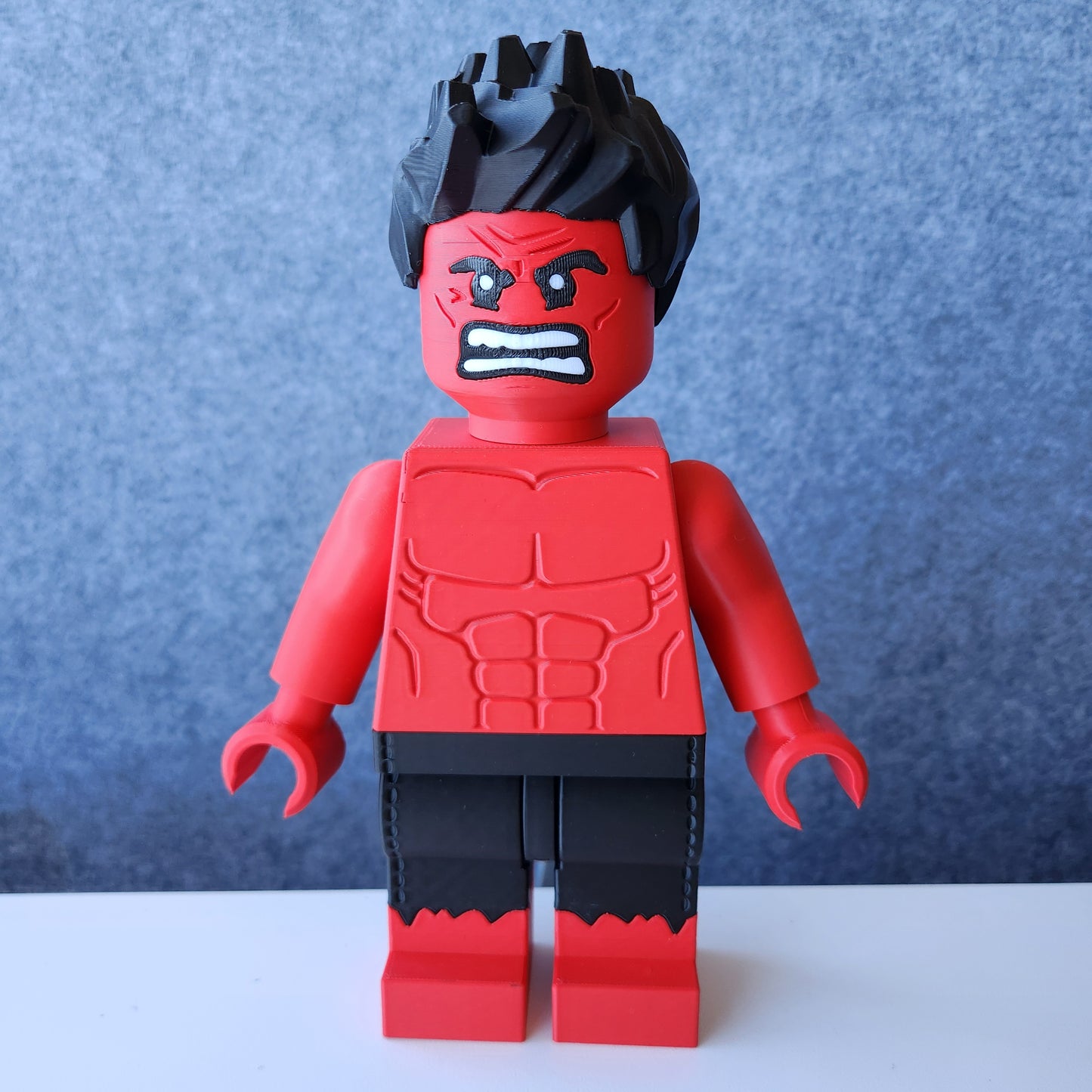 Big Bricks The Incredible Hulk | 3D Printed | Art Decor - 9in Tall