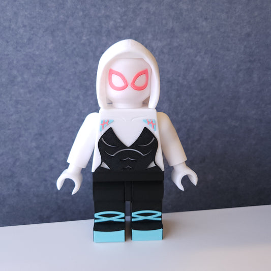 Big Bricks Spider Gwen | 3D Printed | Art Decor - 8.25in Tall