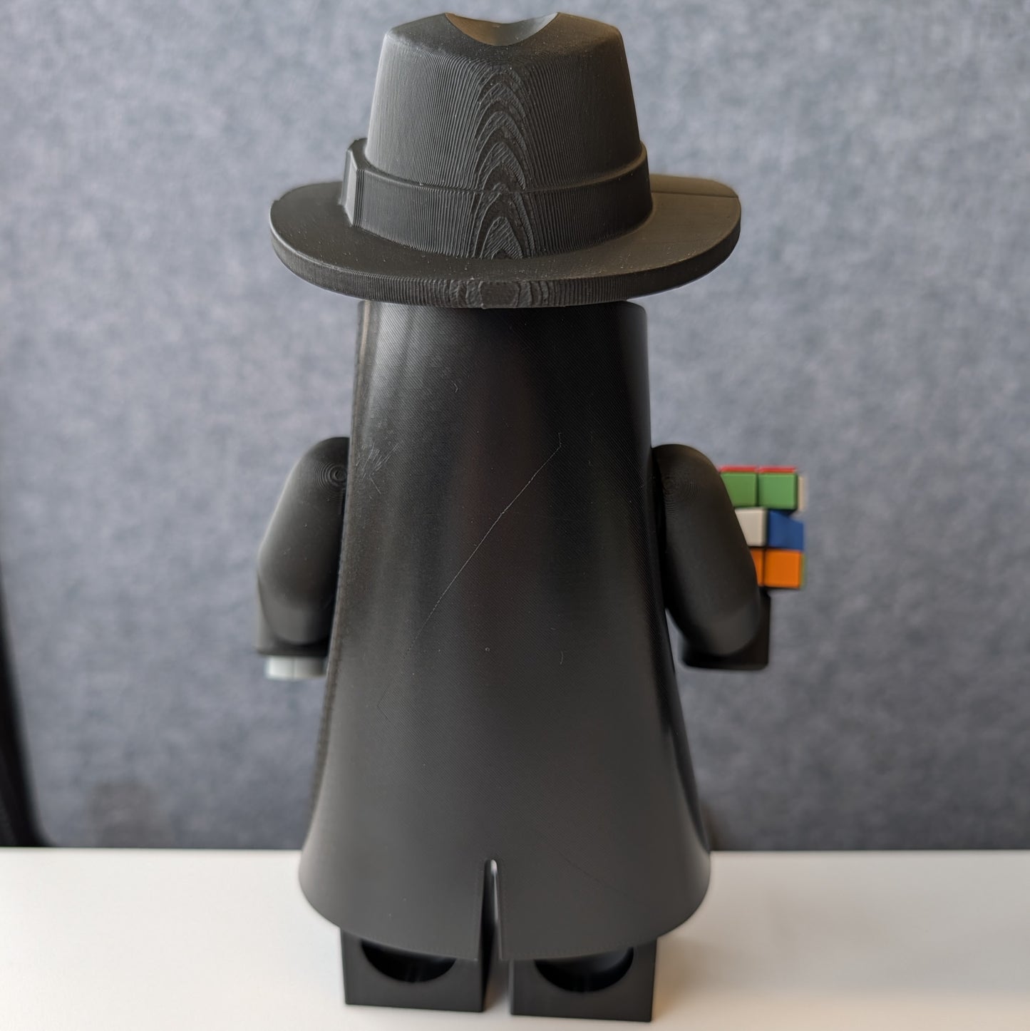 Big Bricks Spider Noir | 3D Printed | Art Decor - 8.75 in Tall