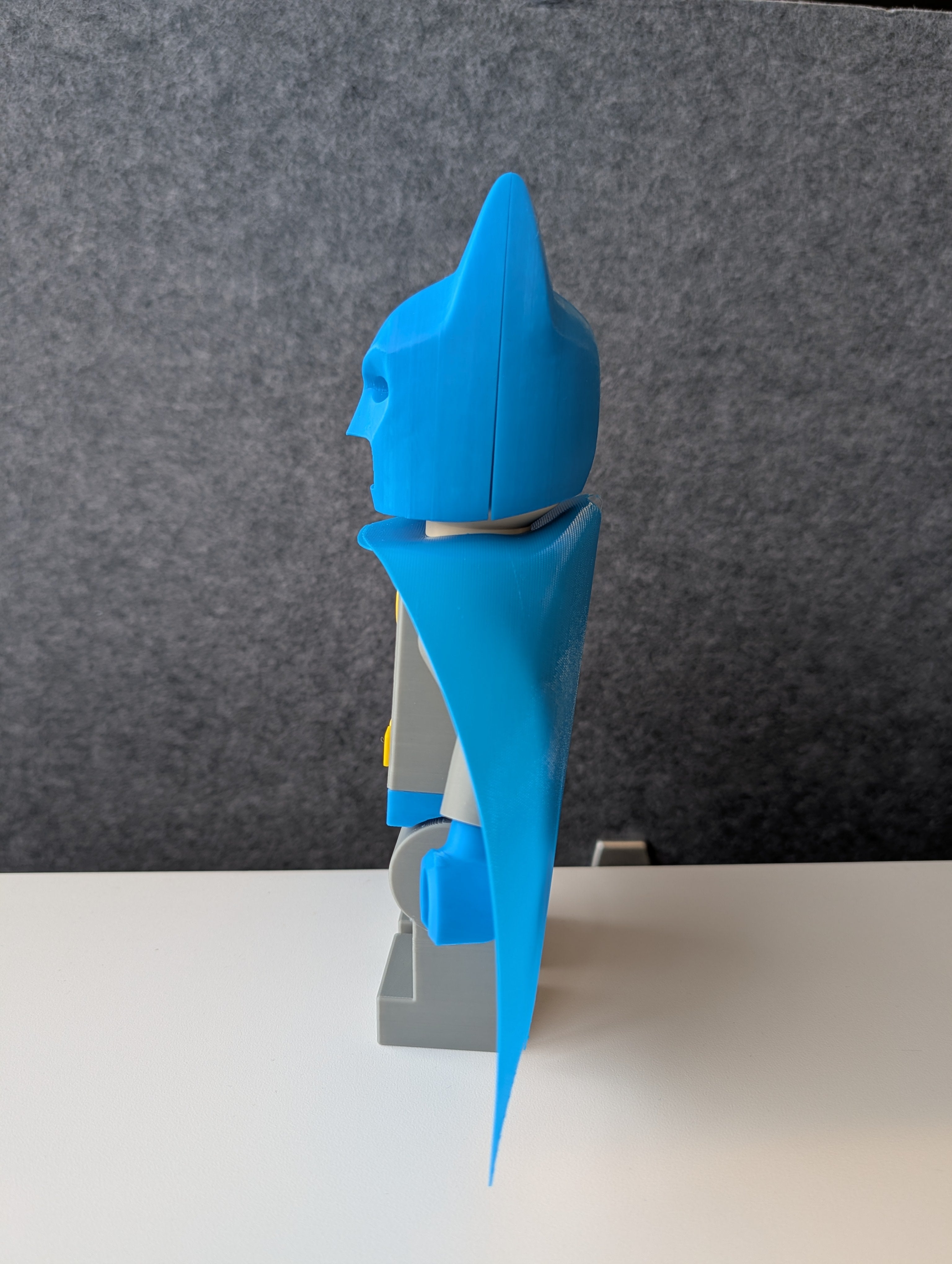 Big Bricks Classic Blue Batman - 3D Printed - Art Decor