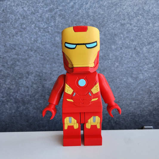 Big Bricks Iron Man | 3D Printed | Art Decor